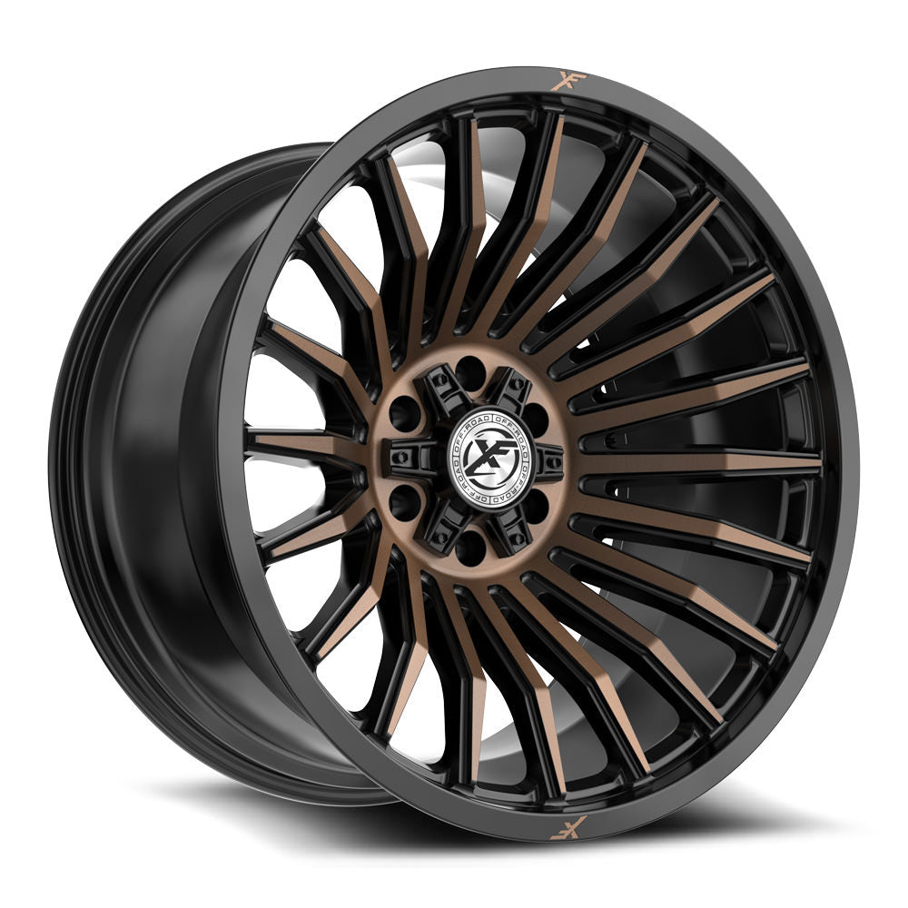 XF Off-Road XF-231 24X12 -44 Satin Black & Bronze Machined Double Dark Tint