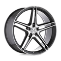 Mandrus Bremen 20X10 +25 Gloss Gunmetal Mirror Cut Face