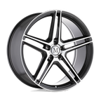 Mandrus Bremen 20X10 +25 Gloss Gunmetal Mirror Cut Face