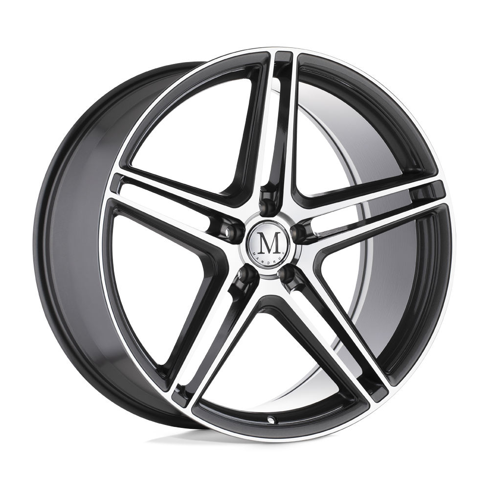 Mandrus Bremen 20X10 +25 Gloss Gunmetal Mirror Cut Face
