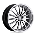 Mandrus Millenium 19X9.5 +25 Hyper Silver W/ Mirror Cut Lip