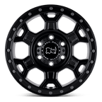 Black Rhino Hard Alloys Midhill 17X8 +45 Matte Black W/ Gunmetal Bolts