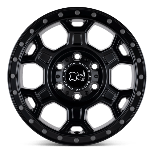 Black Rhino Hard Alloys Midhill 17X8 +45 Matte Black W/ Gunmetal Bolts
