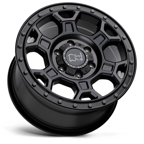 Black Rhino Hard Alloys Midhill 17X8 +45 Matte Black W/ Gunmetal Bolts