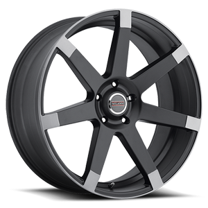 Vision 9042V 22X9.5 +15 Matte Black w\Anthracite Spoke Ends