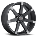 Vision 9042V 22X9.5 +15 Matte Black w\Anthracite Spoke Ends