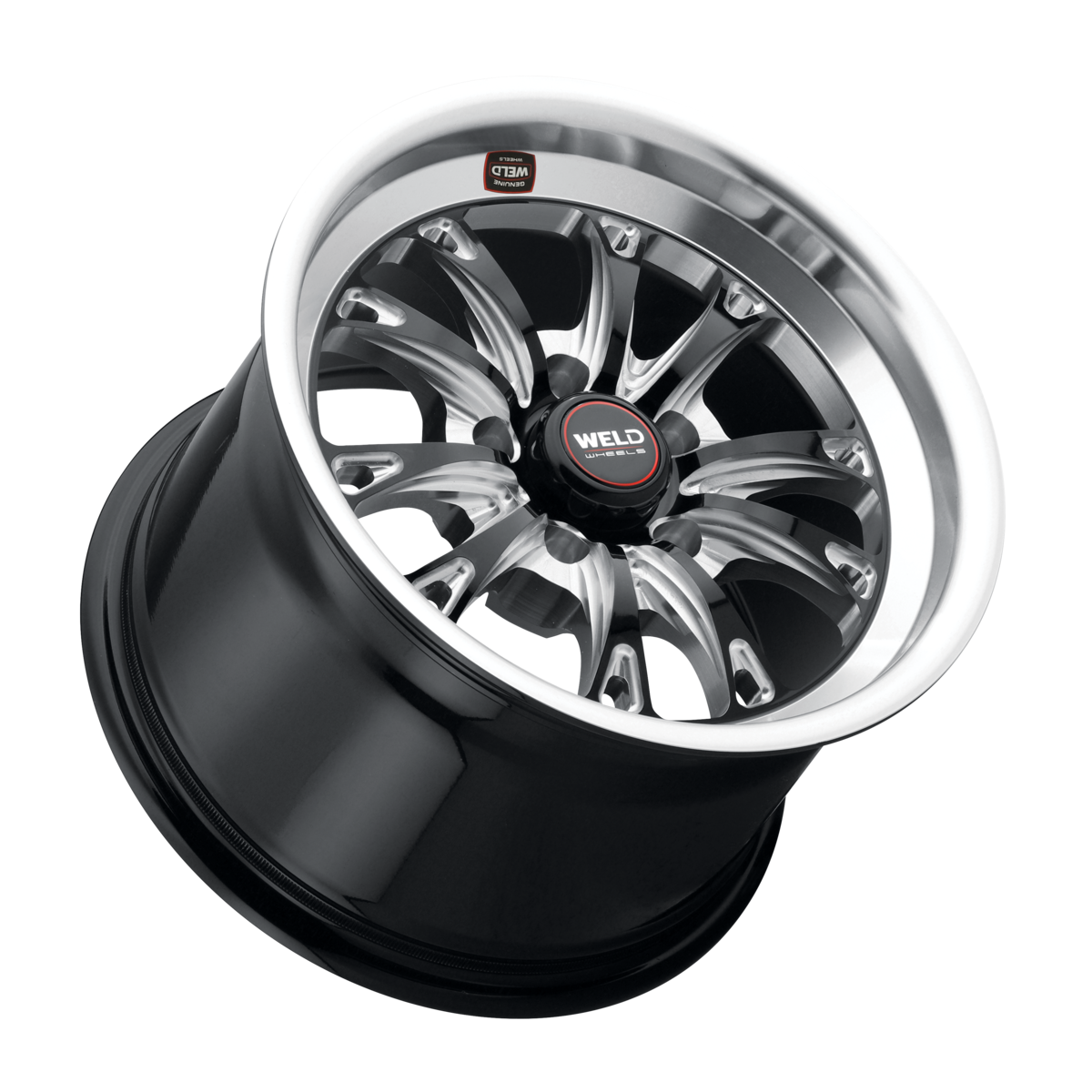 WELD Street Performance Belmont Drag 15X10 +25 Gloss Black Milled