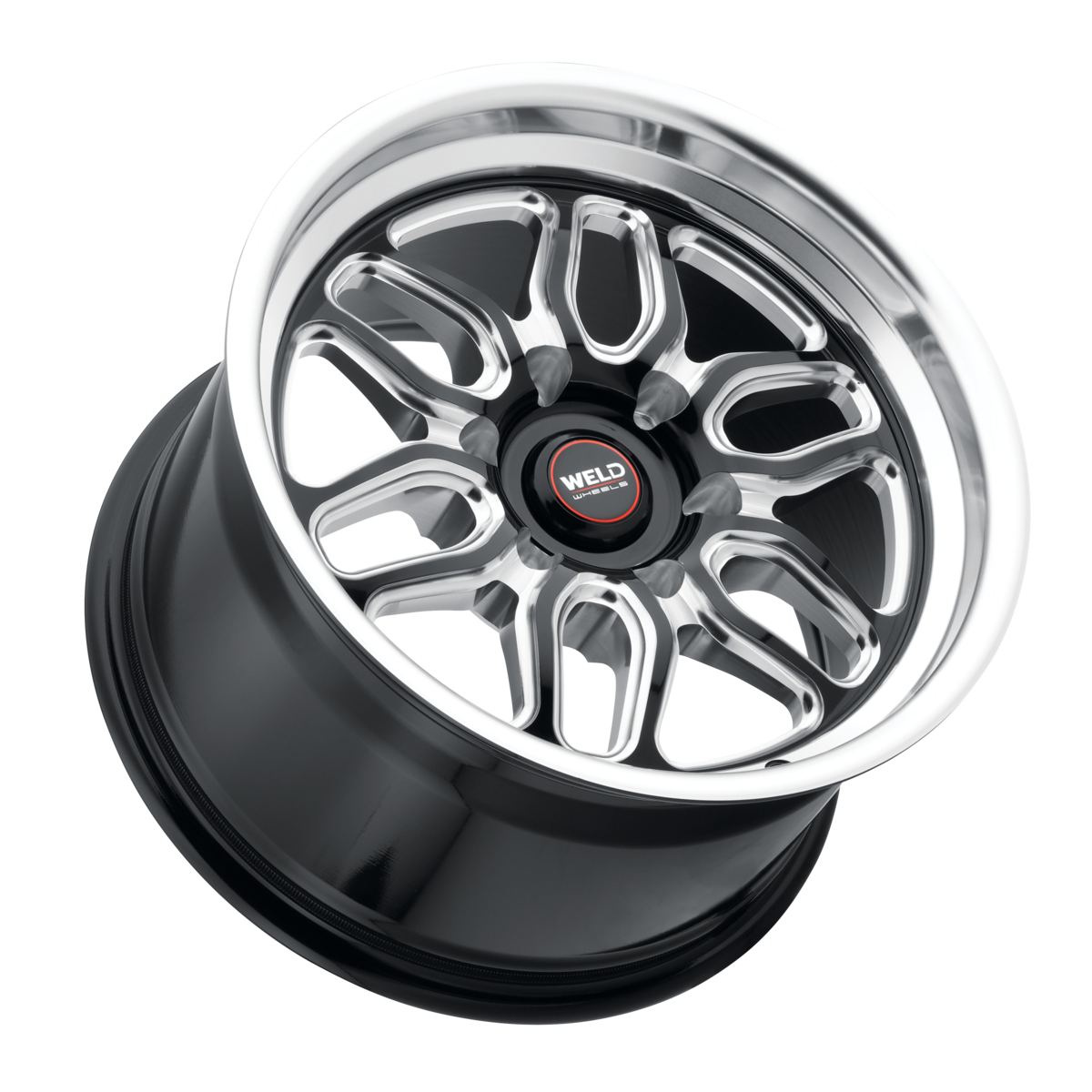 WELD Street Performance Laguna 6 Drag 17X11 +36 Gloss Black Milled