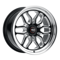 WELD Street Performance Laguna 6 Drag 17X10 +25 Gloss Black Milled