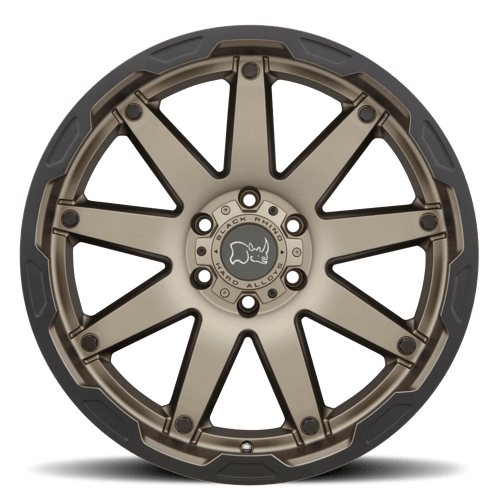 Black Rhino Hard Alloys Oceano 20X12 -44 Matte Bronze W/ Black Ring