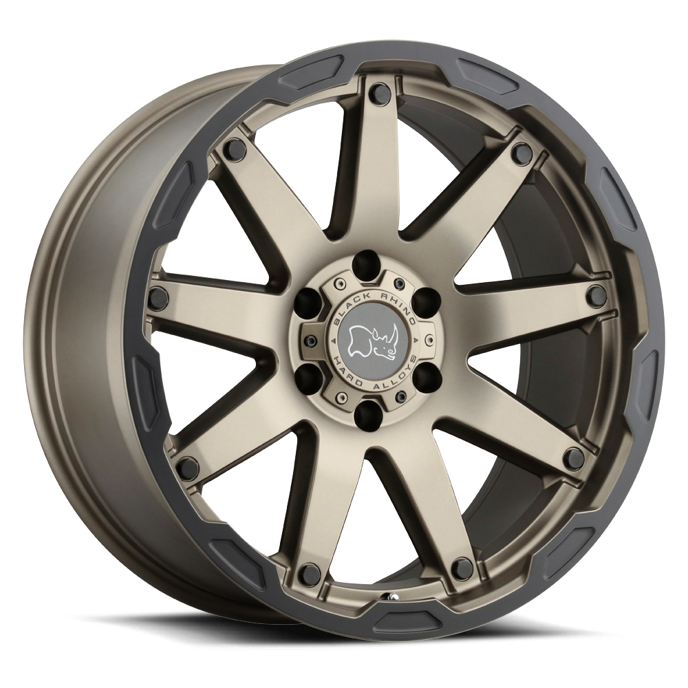 Black Rhino Hard Alloys Oceano 20X9.5 +12 Matte Bronze W/ Black Ring