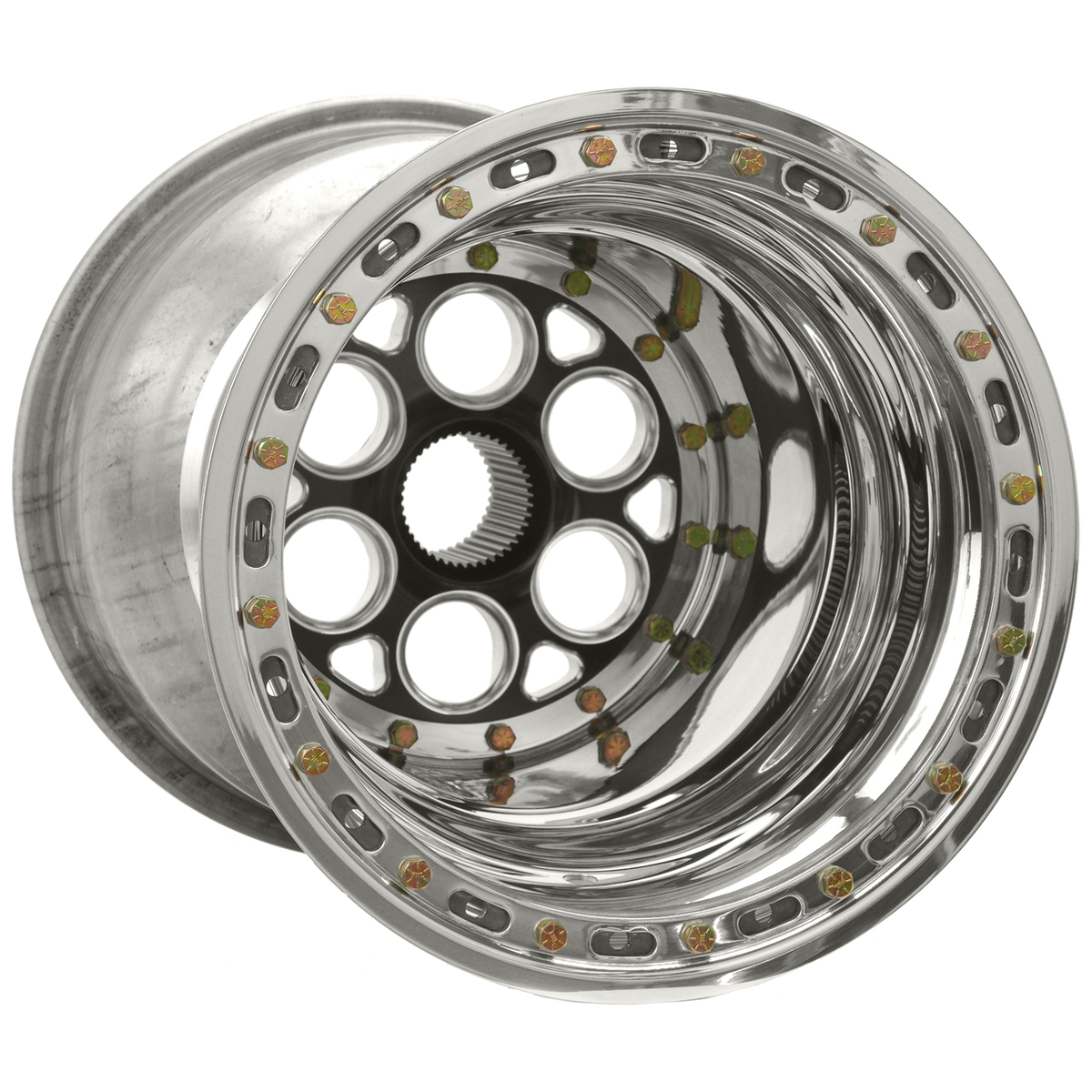 WELD Racing Magnum Sprint 15X16 + Black Center - Polished Shell
