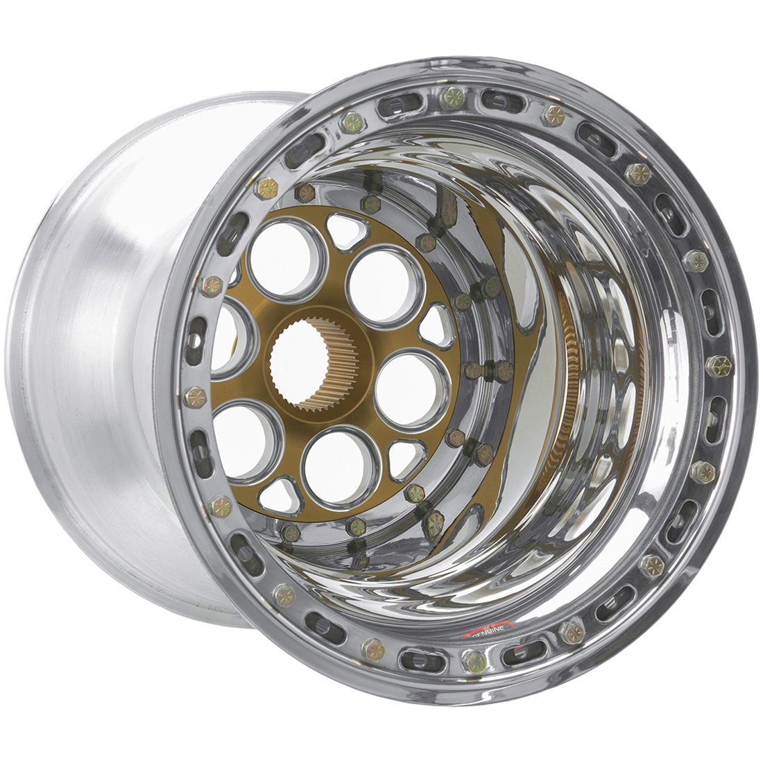 WELD Racing Magnum Sprint 15X16 + Gold Center - Polished Shell