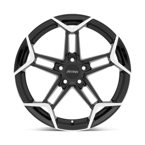 Petrol P1A 18X8 +35 Gloss Black W/ Mach Cut Face