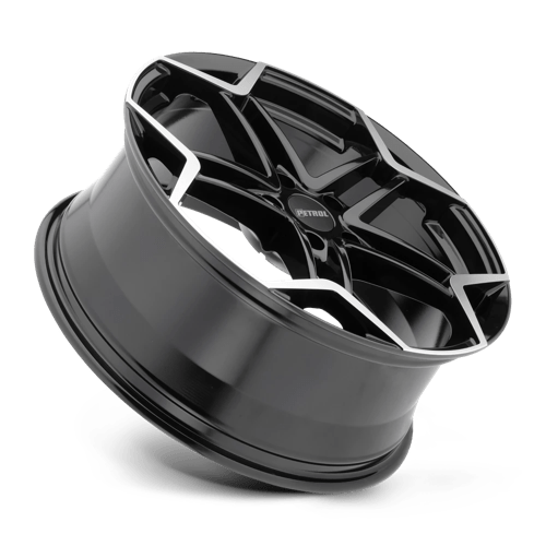 Petrol P1A 17X8 +40 Gloss Black W/ Mach Cut Face