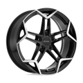 Petrol P1A 17X8 +40 Gloss Black W/ Mach Cut Face