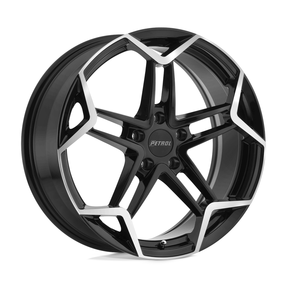 Petrol P1A 17X8 +35 Gloss Black W/ Mach Cut Face