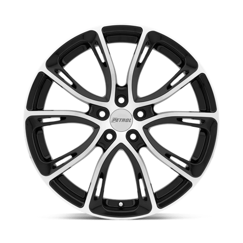 Petrol P5A 17x7.5 +40 GLOSS BLACK W/ MACH CUT FACE