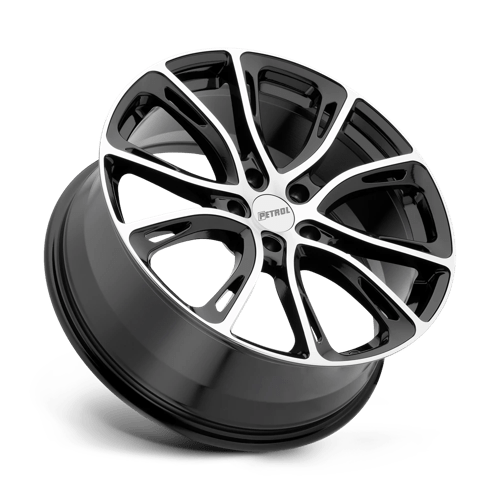 Petrol P5A 19X8 +40 Gloss Black W/ Mach Cut Face