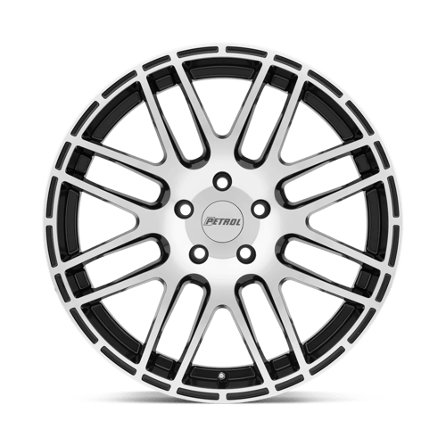 Petrol P6A 18X8 +40 Gloss Black W/ Mach Cut Face