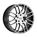 Petrol P6A 17X7.5 +40 Gloss Black W/ Mach Cut Face