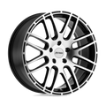 Petrol P6A 18X8 +40 Gloss Black W/ Mach Cut Face