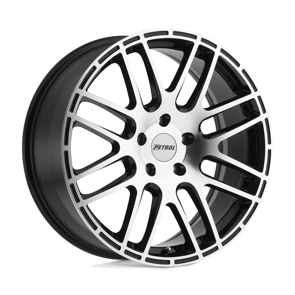 Petrol P6A 19X8 +40 Gloss Black W/ Mach Cut Face