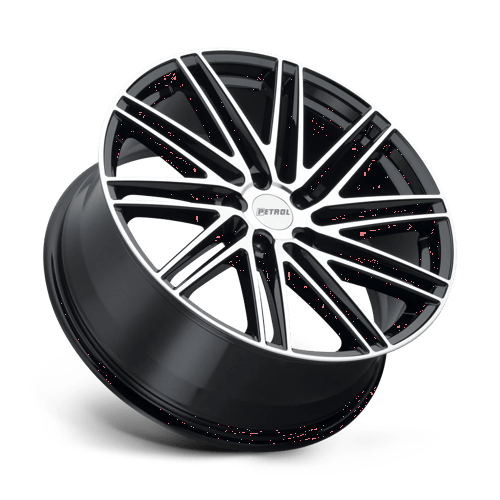 Petrol P1C 18X8 +40 Gloss Black W/ Mach Cut Face