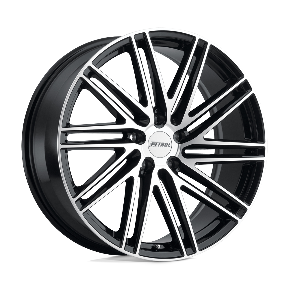 Petrol P1C 17X8 +40 Gloss Black W/ Mach Cut Face