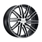 Petrol P1C 18X8 +40 Gloss Black W/ Mach Cut Face