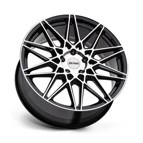 Petrol P3C 19X8 +40 Gloss Black W/ Mach Cut Face