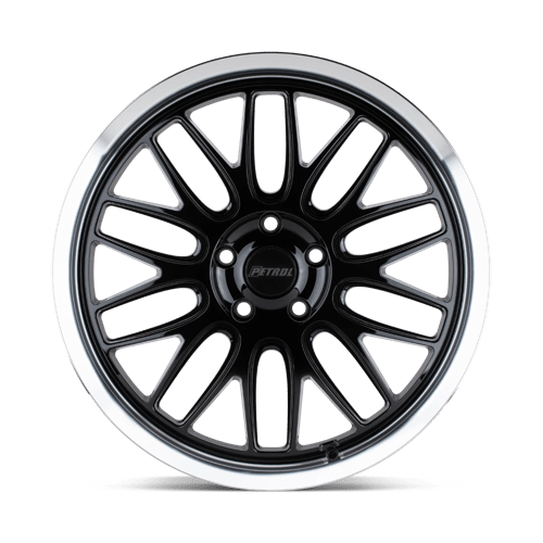 Petrol P4C 16X7 +40 Gloss Black W/ Mach Cut Lip