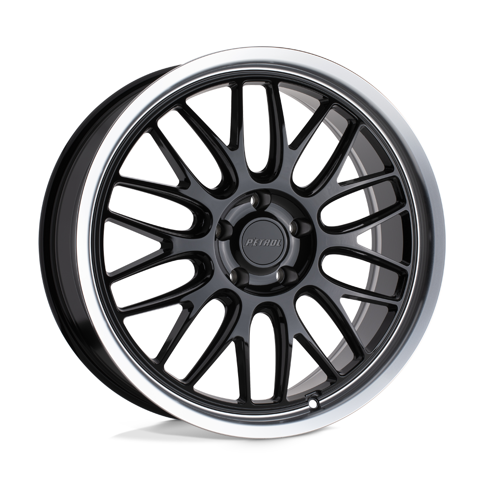 Petrol P4C 19X8 +40 Gloss Black W/ Mach Cut Lip