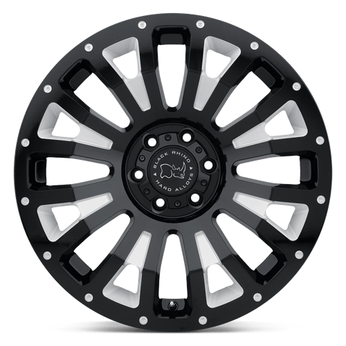 Black Rhino Hard Alloys Pinatubo 20X12 -44 Gloss Black Milled