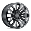 Black Rhino Hard Alloys Pinatubo 20X12 -44 Gloss Black Milled