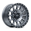 Pro Comp Alloys Pa34 Rockwell 17X8.5 +0 Matte Graphite W/ Black Lip