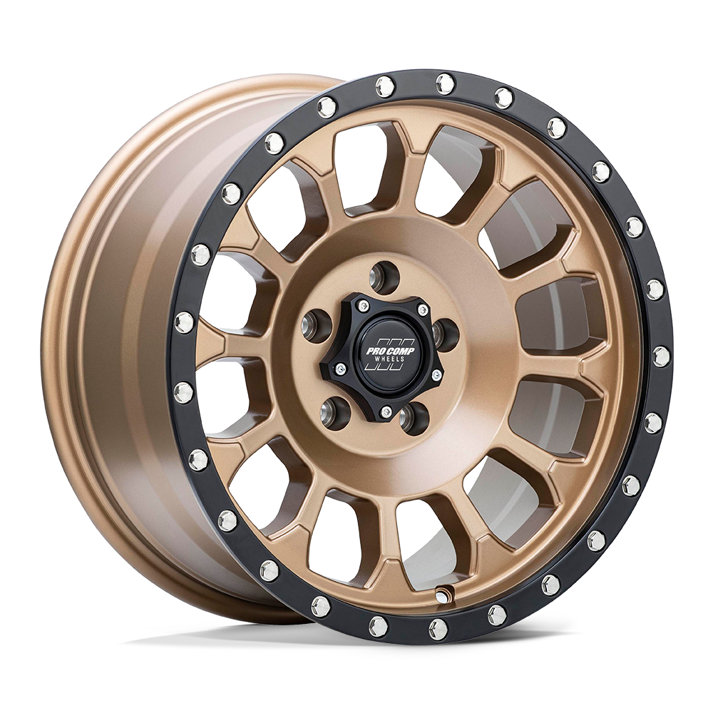 Pro Comp Alloys Pa34 Rockwell 17X8.5 +0 Matte Bronze W/ Black Lip