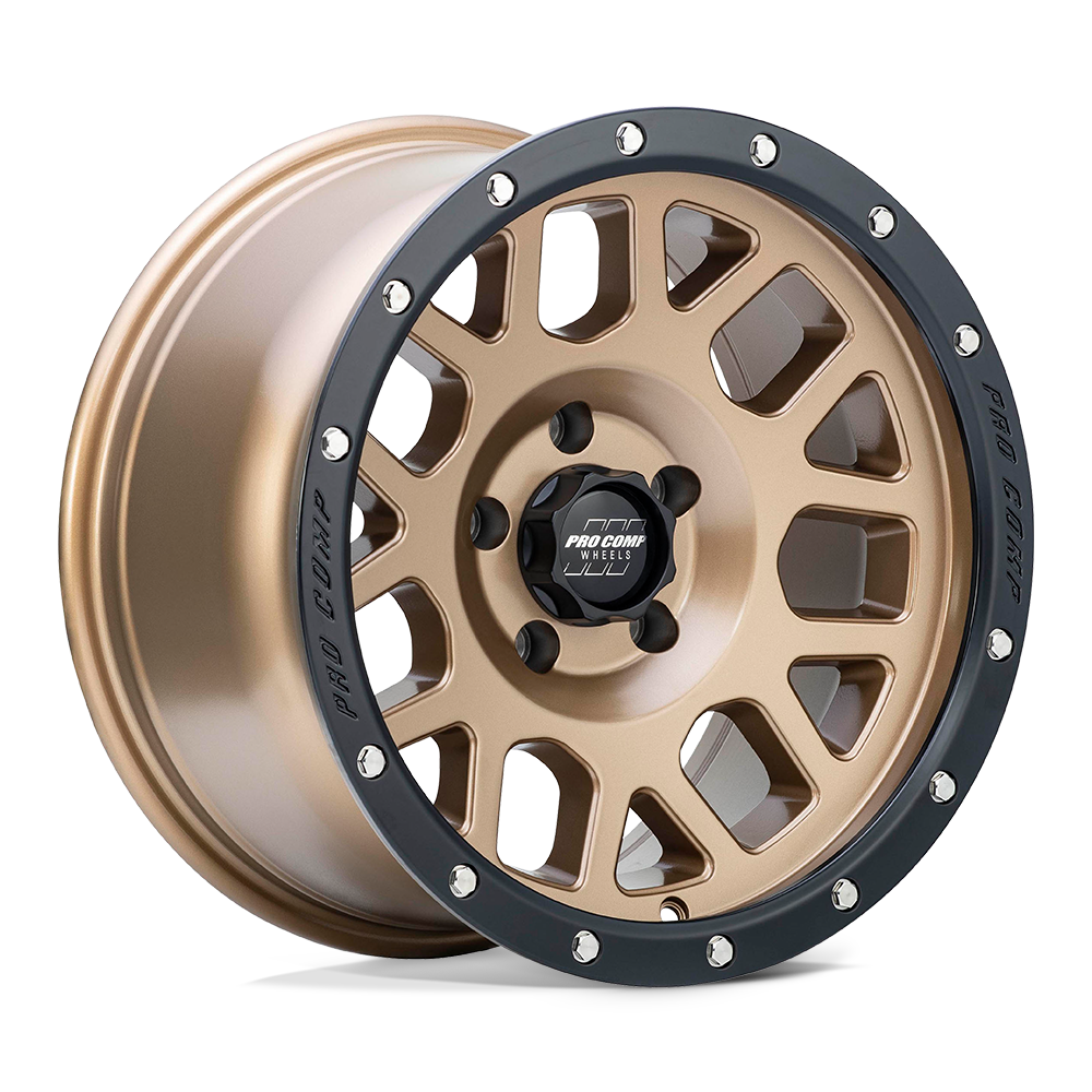 Pro Comp Alloys Pa40 Vertigo 17X9 -6 Matte Bronze W/ Black Lip