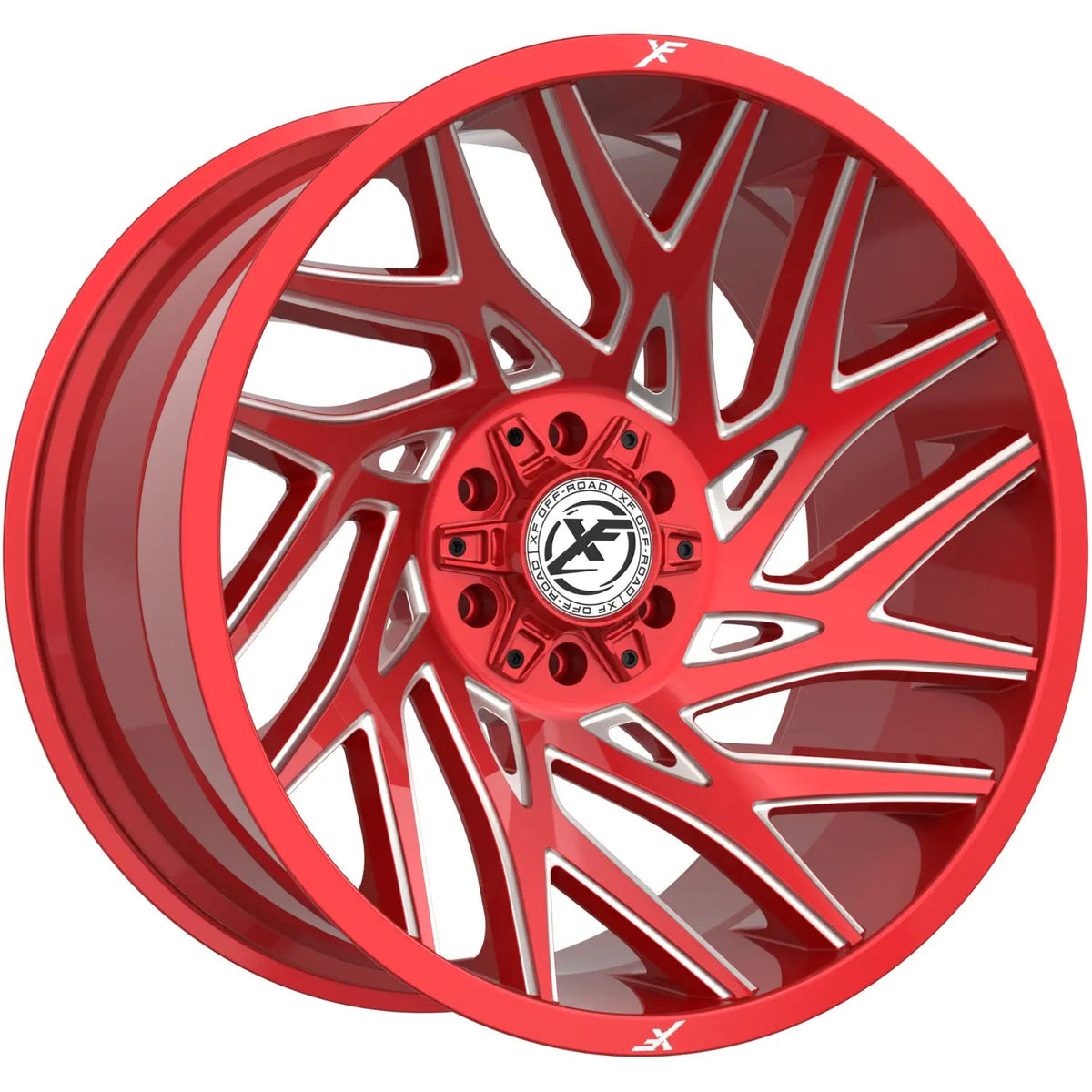 XF Off-Road XF-229 20X10 -24 Anodized Red & Milled