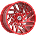 XF Off-Road XF-229 24X12 -44 Anodized Red & Milled