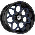 XF Off-Road XF-233 20X9 0 Gloss Black & Blue Milled