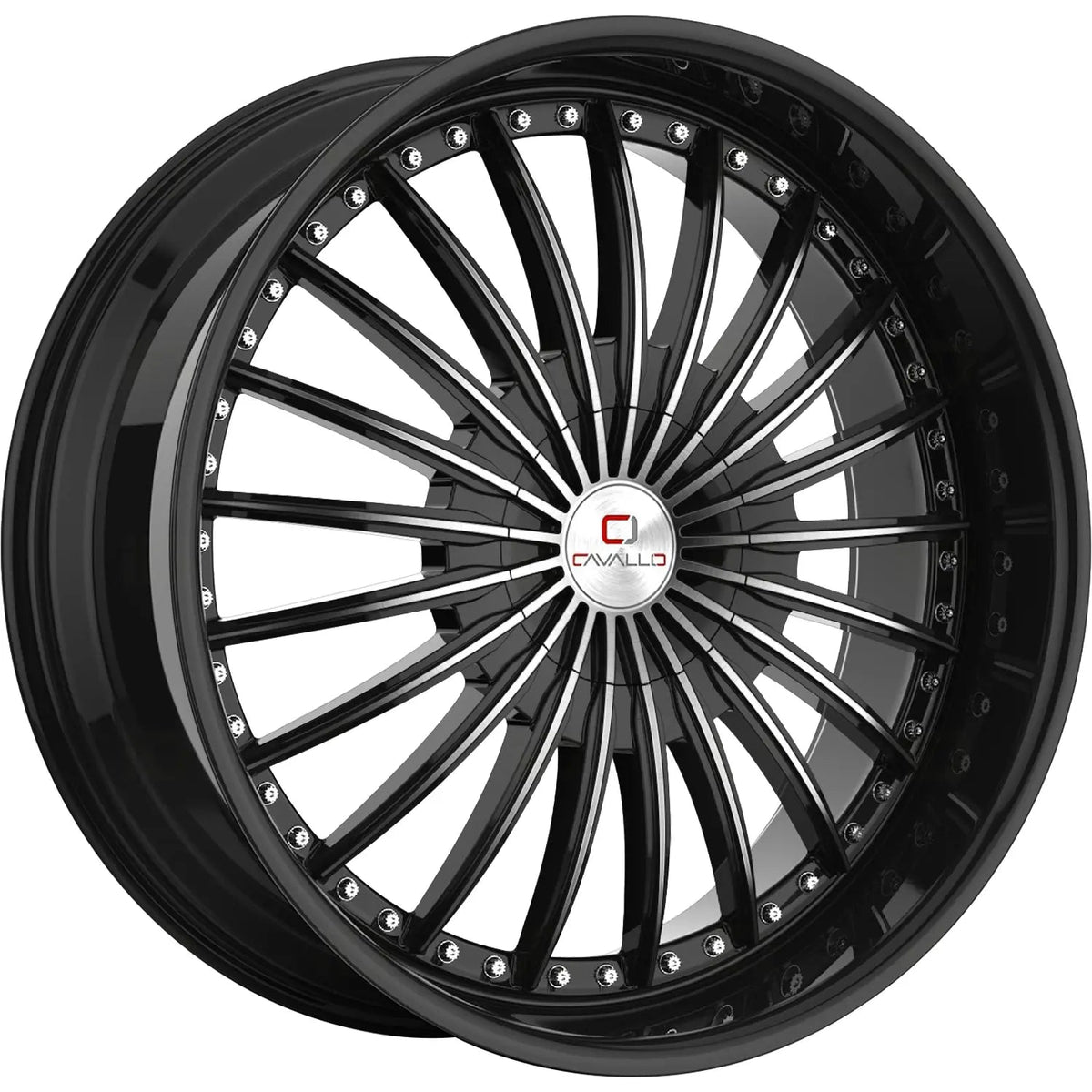 Cavallo CLV-32 18X8 +35 Gloss Black & Machined