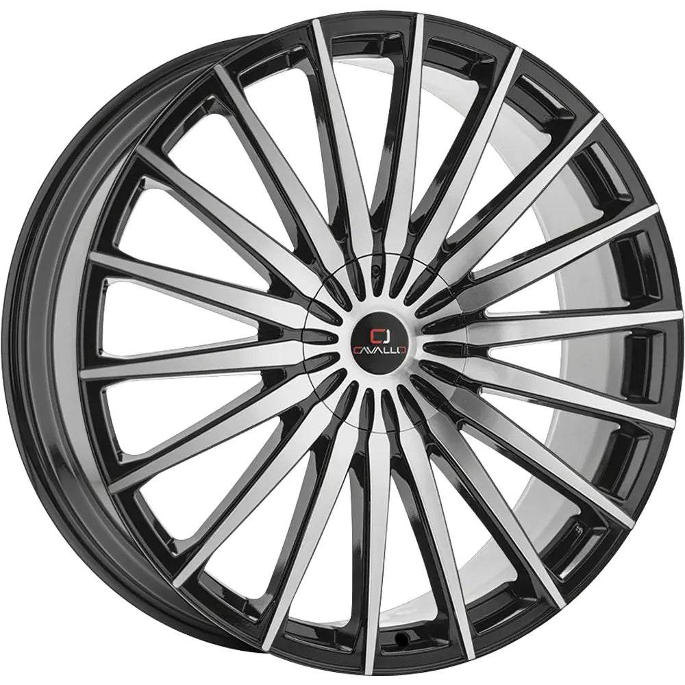 Cavallo CLV-34 18X8 +35 Gloss Black & Machined