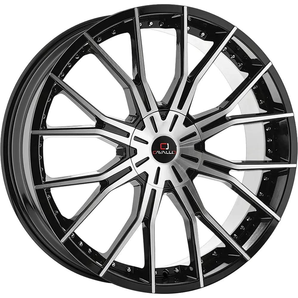 Cavallo CLV-36 18X8 +35 Gloss Black & Machined