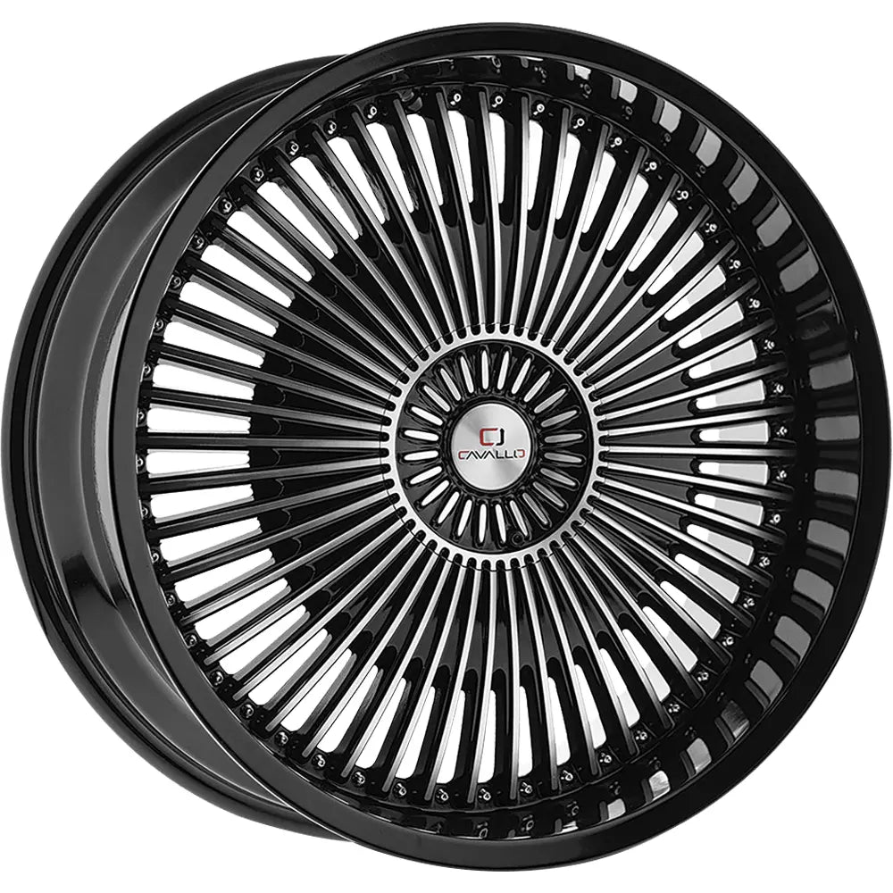 Cavallo CLV-41 18X8 +35 Gloss Black & Machined