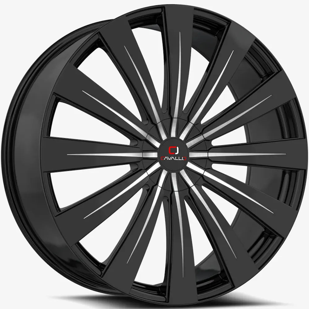 Cavallo CLV-49 26X9.5 +25 Gloss Black & Machined