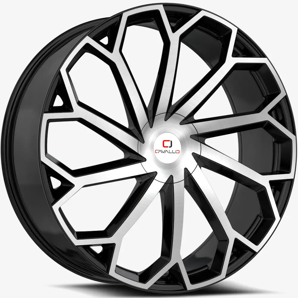 Cavallo CLV-51 18X8 +35 Gloss Black & Machined
