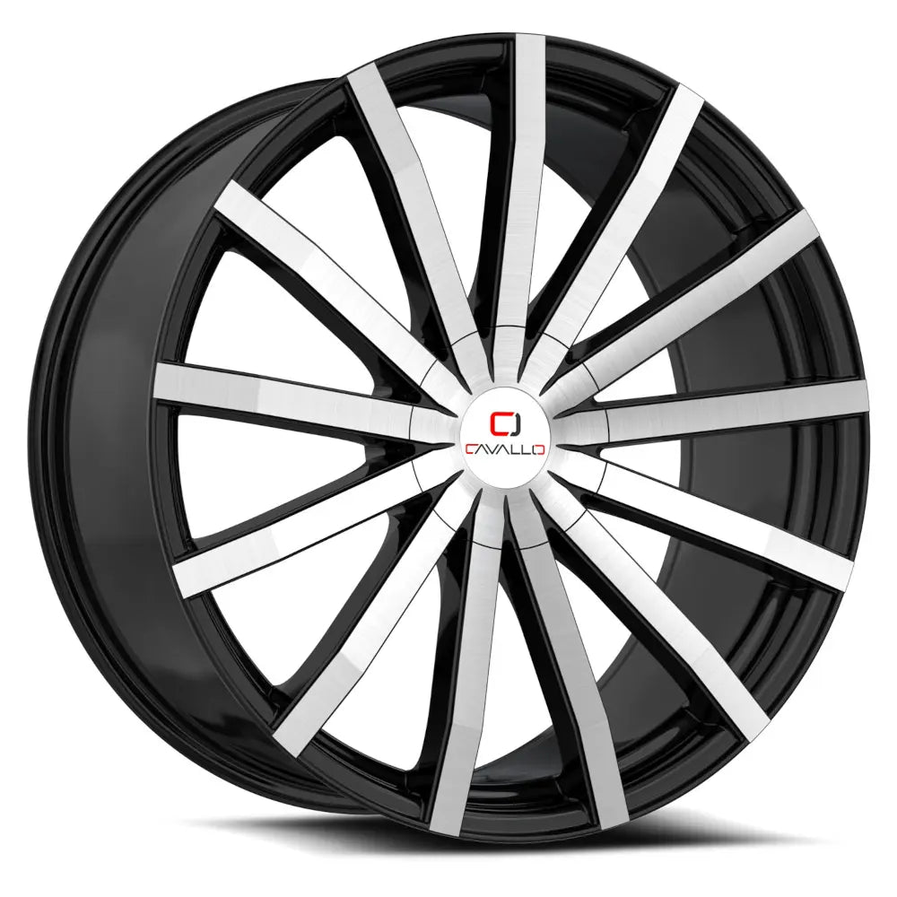 Cavallo CLV-52 18X8 +35 Gloss Black & Machined