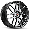 Spec-1 SP-65 18X8 +34 Gloss Black & Machined