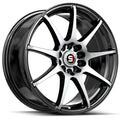 Spec-1 SP-67 17X7 +42 Gloss Black & Machined
